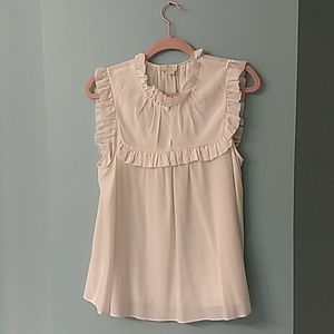 Kate Spade Silk Ruffle Yoke Blouse